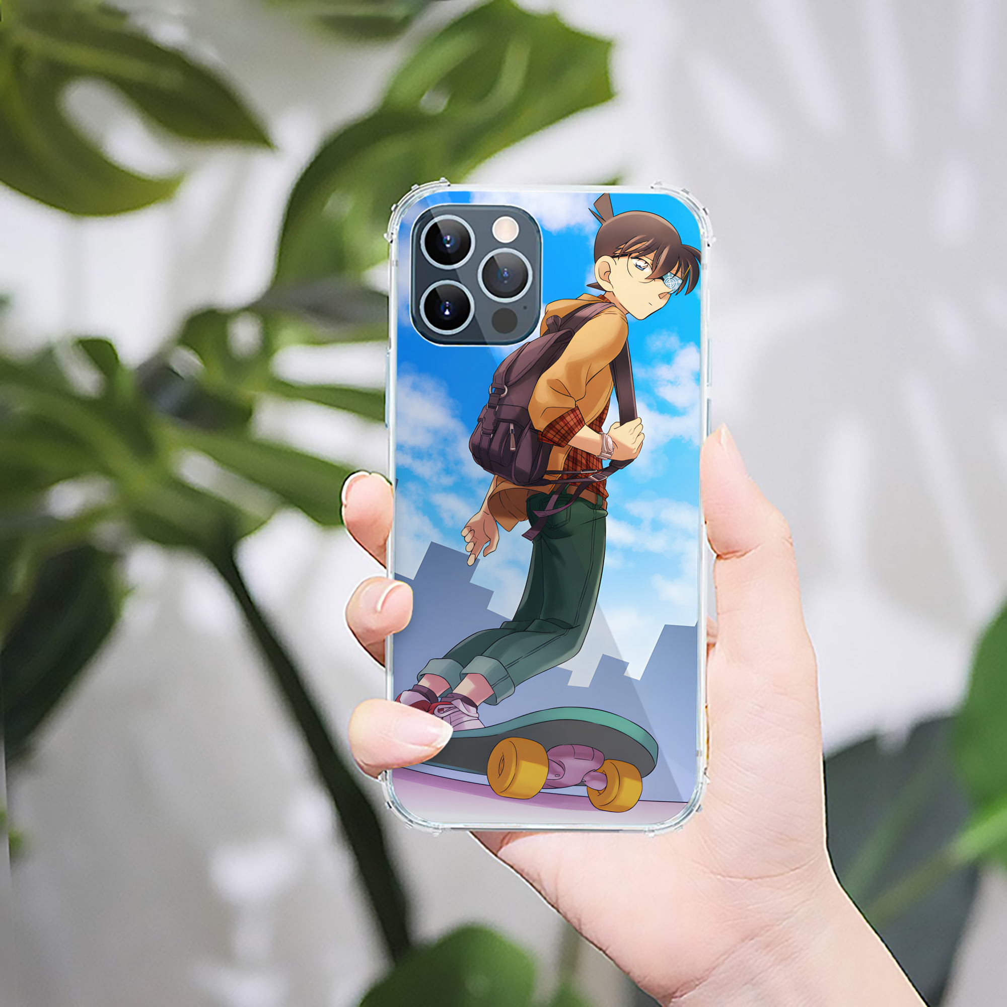（画像用） 名探偵コナン Detective Conan 【iPhone 12シリーズ対応】透明スマホケース（クリアソフトケース）
